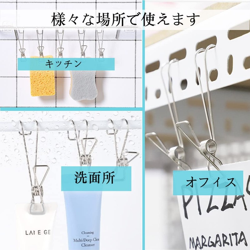 Forahome Clothespins, Stainless Steel, Set of 5, Indoor, Laundry Drying,