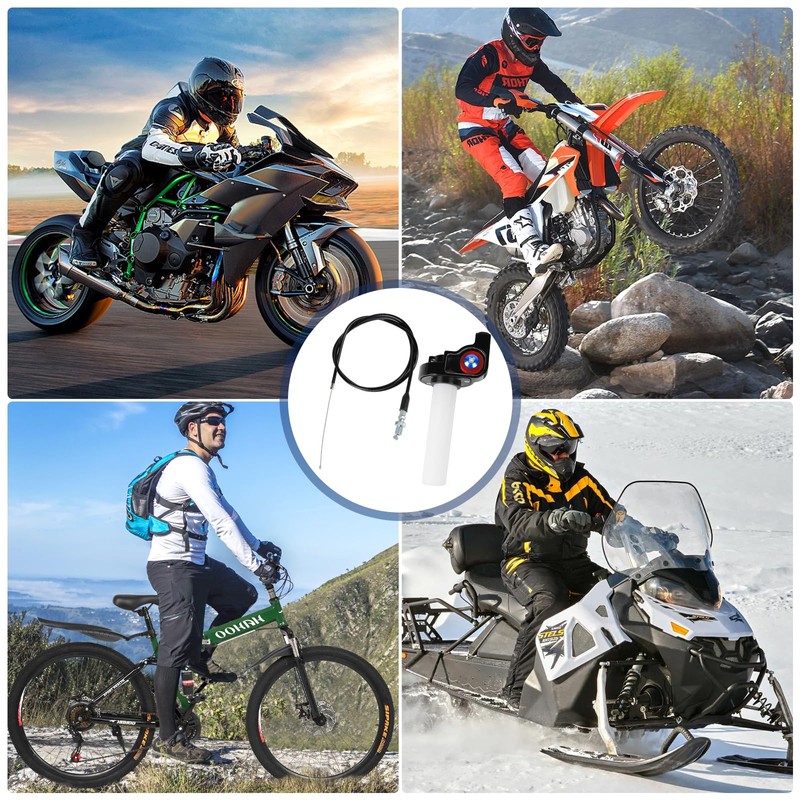 EXLECO Quick Throttle Grip Motorcycle Throttle Grip Set 22 mm