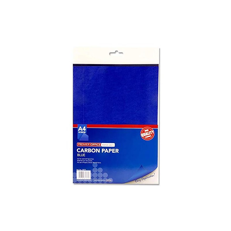 Premier Stationery H2713279 A4 Carbon Sheet (Pack of 10), Blue