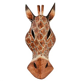 Woru Giraffe 30 cm Wooden Mask from Bali Wall Mask