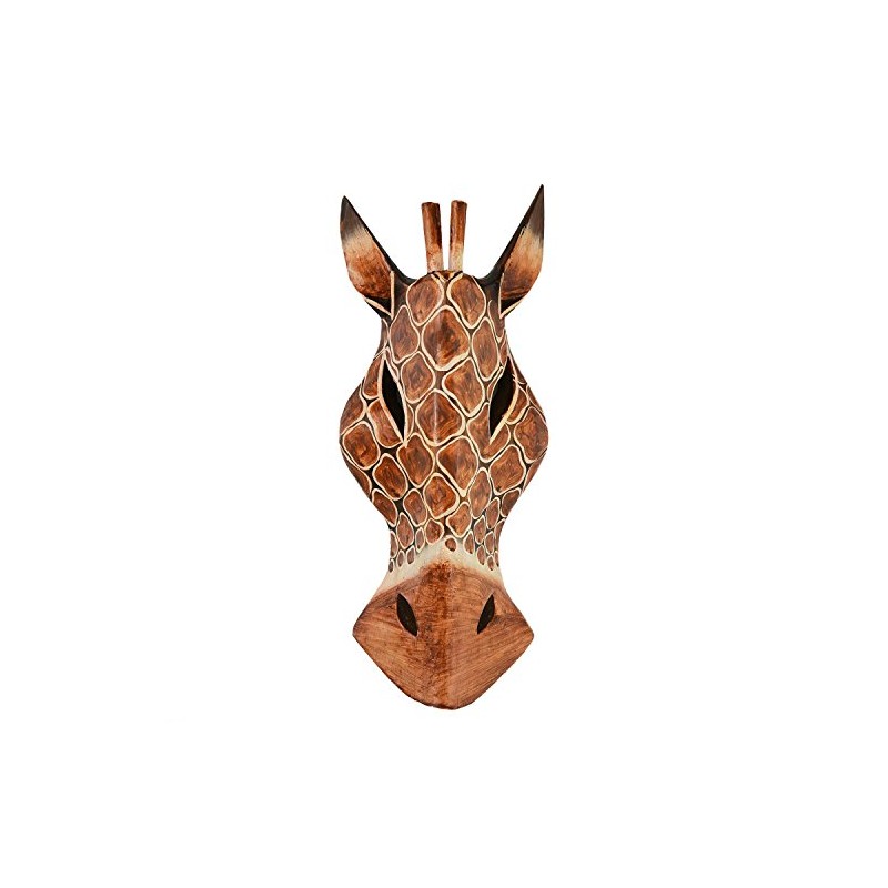 Woru Giraffe 30 cm Wooden Mask from Bali Wall Mask