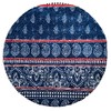 Patriotic Themed 15-inch Round Braided Printed Placemats, Set of 4