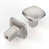 Asidrama 10 Pack Brushed Satin Nickel Kitchen Cabinet Knobs Square