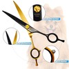 Momotou Black & Gold Professional Dog Grooming Scissors Set with