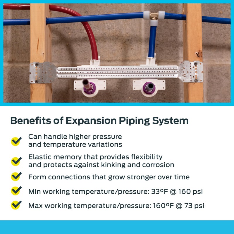 SharkBite 3/4 Inch Expansion Tee for PEX-A Pipe, Brass Plumbing