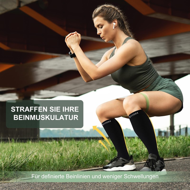 Effeet 2 Pairs of Compression Socks for Men and Women,