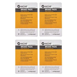NICHE Brake Pad Set for Suzuki DRZ400 Kawasaki KX250 KX125 KLX250 Honda CR250R Yamaha YZ426F Rear Semi-Metallic 4 Pack