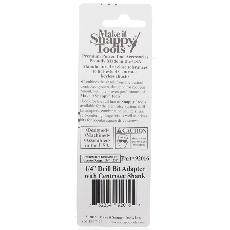 Make it Snappy Tools 1/4 Inch Drill Bit Adapter, Compatible