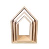 Wooden World - Wooden Shelf Plain Wall Hang Shape Of
