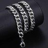 3/5/7/9/11mm Stainless Steel Silver Color Cuban Curb Chain Necklace Choker