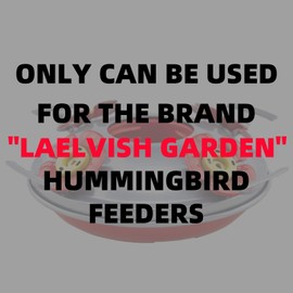 LaElvish Garden Upgraded Replacement Metal Base, Fits LaElvish Garden Hummingbird Feeders ONLY, No Leak No Rust, Safe for Hummingbird, Silver+Red Feeding Ports, Containing 1 Metal Base
