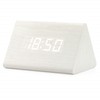 GEARONIC Digital Alarm Clock Wooden Alarm Clock Wood Modern Triangle
