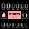 AILLSA Short Square Nail Tips Full Cover Clear 1 Fl