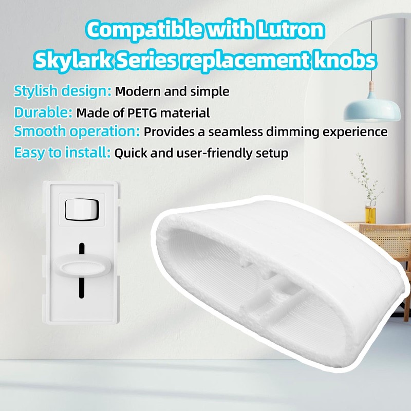 6pcs Dimmer Switch Knobs, Replacement Universal Dimmer Knob for Ceiling