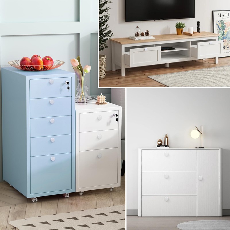 OctinPris 10pack White Kitchen Cabinet Knobs White Closet Door Knob