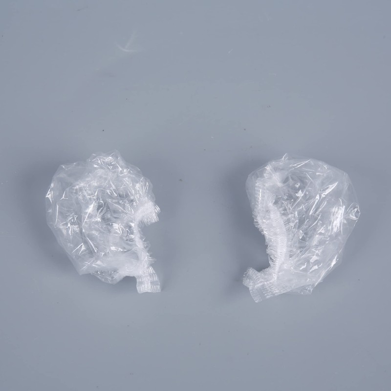 Pack of 100 Disposable Ear Muffs Transparent Ear Covers Clear