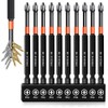 10-Pack Phillips Bits #2 Impact, 4-Inch Long Magnetic Phillips Head