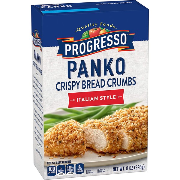 Progresso Panko Italian Style Bread Crumbs Box, 8 oz (Pack of 6)