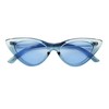 ShadyVEU Slim Small Exaggerated Cat Eye Sunglasses Clear Translucent Candy