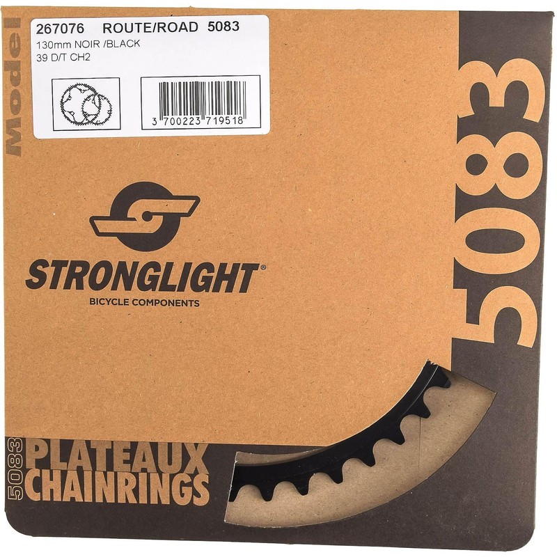 Stronglight Unisex - Adult Chainring 08324899 Chainring, Black, 44 Teeth