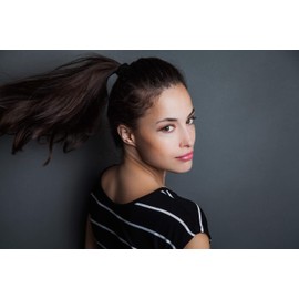 Bridas para el pelo de color negro, 100 Round 4mm thick