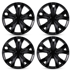 WEISIGAO Hubcaps Fit for 2016-2025 Honda Civic Sedan (Factory Steel Wheels Covers); Set of 4 Pcs; 16-inch (Glossy Black)