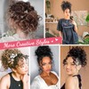 HOOJIH Curly Hair Bun, Messy Bun Hair Piece Elastic Drawstring