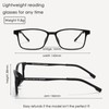 AJYADO 3.0 Strength Blue Light Readers, TR Titanium Unisex 2-Pack