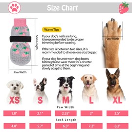 SCENEREAL Anti Slip Dog Socks for Hot/Cold Pavement, Double Sides Dog Boots & Paw Protectors to Prevent Licking Paws, Non Slip Anti Twist Small Medium Large Senior Dogs Socks for Hardwood Floors, Grey