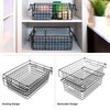 Home-Complete Nesting Storage Bins Stackable Wire Baskets, Set of 2,