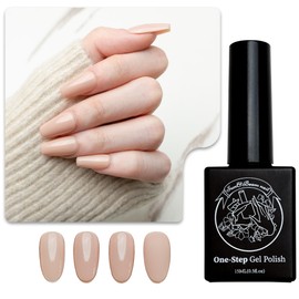 Sun&Beam Nails One-step gel 3-in-1, no base or top coat required, no filing, UV/LED suitable, easy to remove, 15 ml (#02 transparent grey apricot)