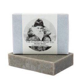 Clovelly Soap Co Natural Handmade Beard Shampoo Soap Bar Ginger & Mandarin 50g