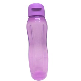 Tupperware To Go Eco 1000 ml Eco Easy Flip Top Water Bottle 1.0 Litre Bottle EcoEasy Aqua Slim Aquaslim XL (Purple)
