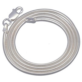 Italian 2mm Sterling Silver 24" Snake Chain Necklace(Lengths 16",18",20",22",24",30",36")