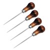 4 Pack Wooden Handle Scratch Awl Gourd Shape Leather Awl
