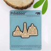 Printtoo Depicting Paris France Monuments Engraved Wooden Fridge Magnet Souvenir