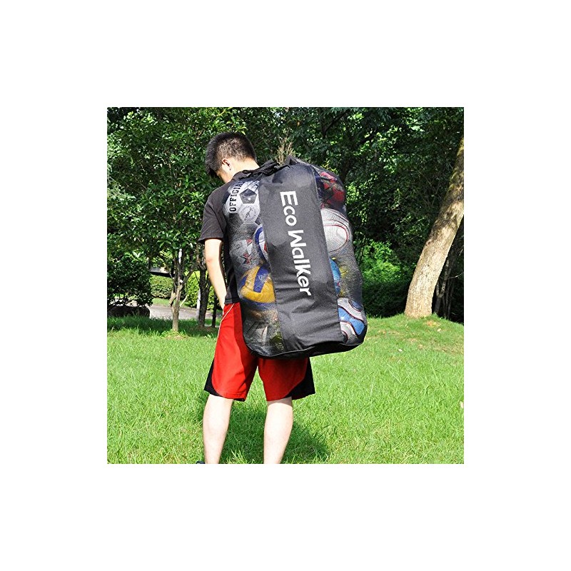 Eco Walker Ball Bag Holds 16 Pieces Footballs, Durable Mesh