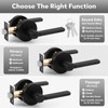 ANNFUZ Round Passage Lever Door Handle Without Key, Non-Locking Heavy