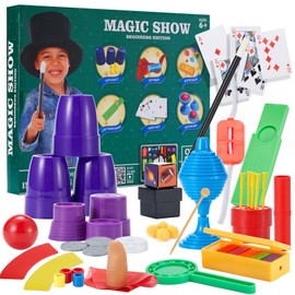 ENJOCASES Simple Magic Kit Over 70 Magic Tricks for Kids Ages 6-12 Sets fwith Wand,Chalice,Coin Disappear,Ideal for Boys Girl