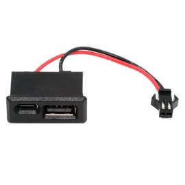 chenyang 2 Port 2.54mm Pitch 2Pin to USB 2.0/USB C Female DC 5V 2A Flush Mount Charging Socket Port Conversion Cable Adapter Flat Type