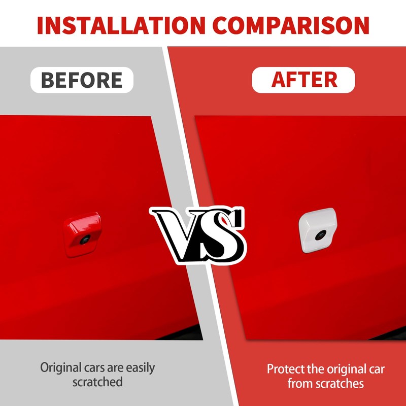 Jimen Tailgate Camera Rear Cover Trim Fit for Jeep Gladiator