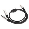 3.5mm to Dual 6.35mm Cable Male to Dual Female Plug