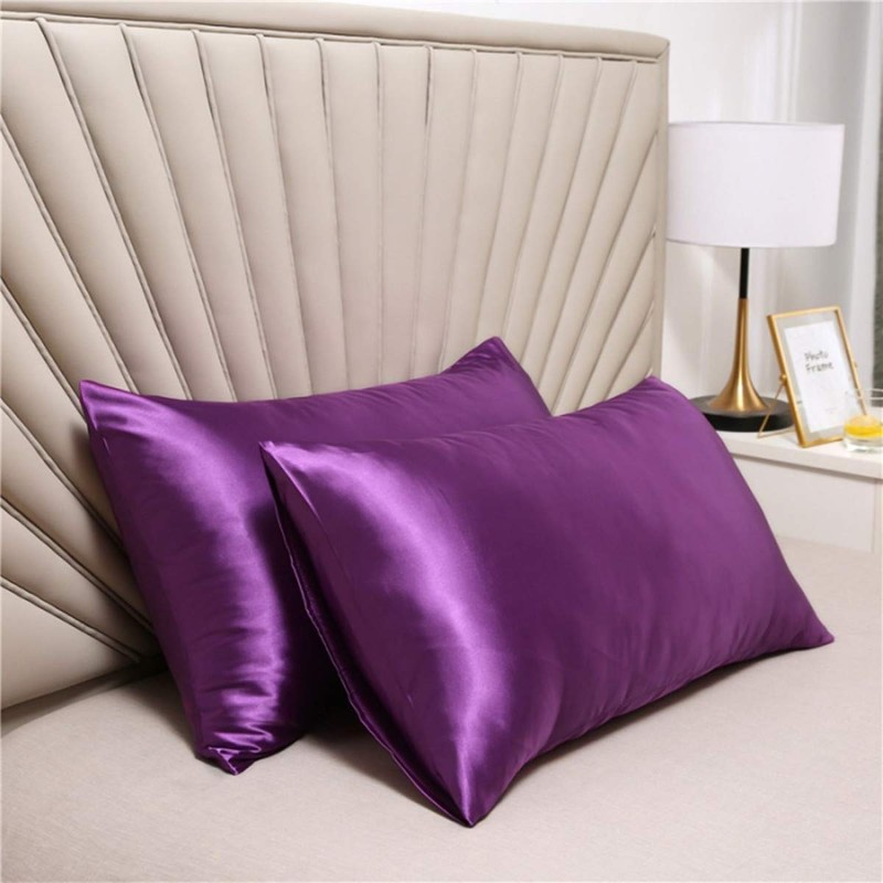 Satin silky PillowCases - 2 Packs Silky-soft, Anti-static Dust Mite