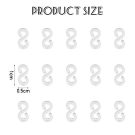 240 Pieces S Clips Loom Bands Clips Rubber Band Kit Plastic Connectors for Weaving Necklace Jewelry Accessories Craft Making (Clear)