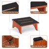 Step Stool Foldable, Wooden Step Stool with Non-Slip Rubber Stepping