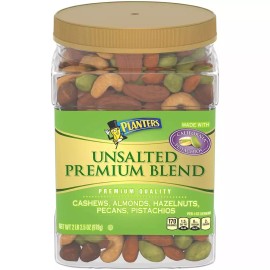 Planter's Planters Unsalted Premium Blend Roasted Mixed Whole Nuts, 34.5 oz Jar