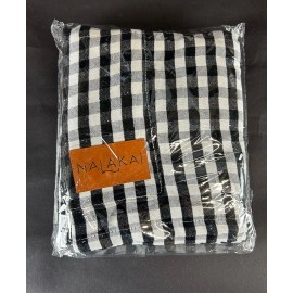 Nalakai Ring Sling Baby Carrier Soft Linen Baby Sling - Black White Check