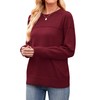 WIHOLL Sweaters for Women Crewneck Crochet Tops Long Sleeve 2025