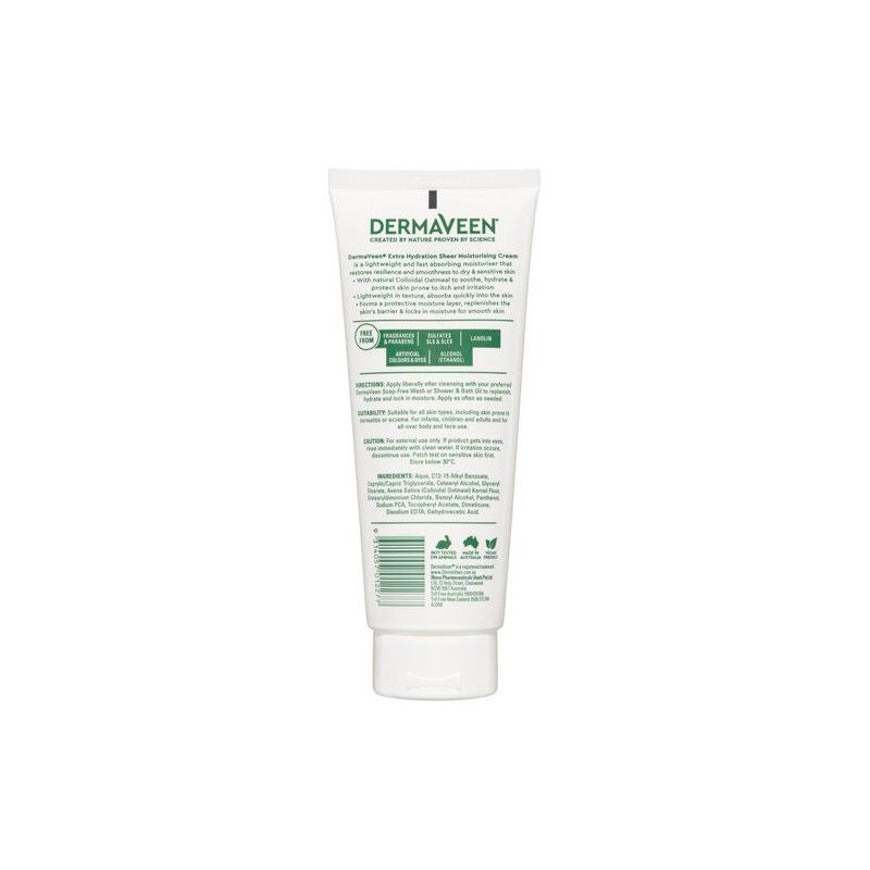 DermaVeen Extra Hydration Sheer Moisturising Cream 200g