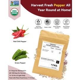 Hot Pepper Seed Pod Kit for Aerogarden, Inbloom, 8 Pods, Ahopegarden Hydroponics Growing System Indoor Garden, Include Jalapeno Peppers and Cayenne Chili Peppers,8 Pods, 500+ Seeds